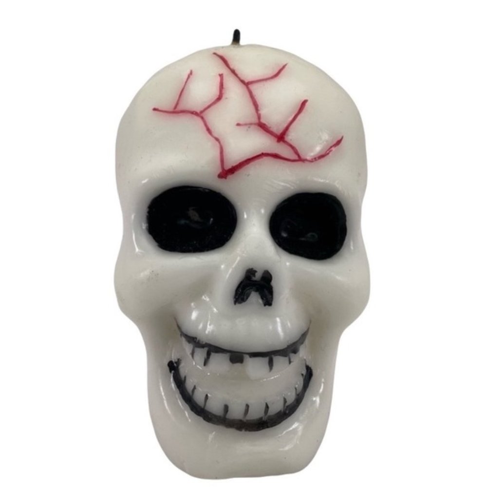 Cracked Skull Blood Wax Candle